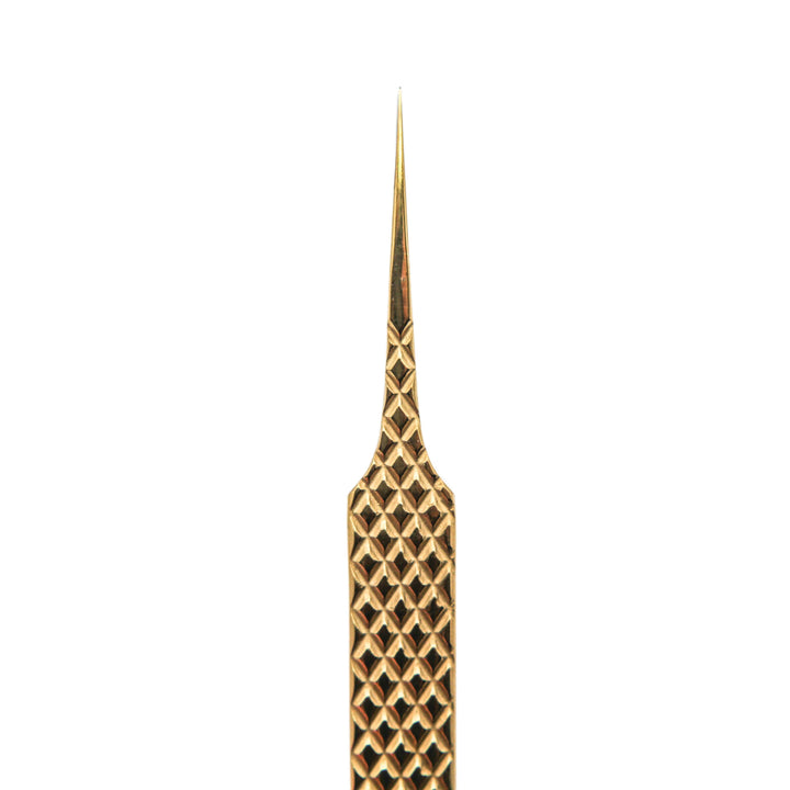 Gold Micro Fiber - MF8 - Straight Isolating Tweezers Tweezers Mega Lash Academy