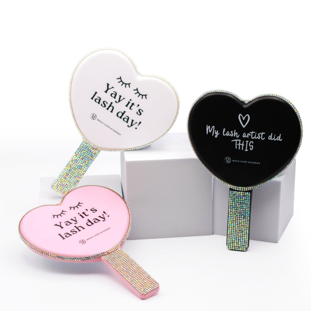 Heart-Shaped Lash Mirror Face Mirrors Mega Lash Academy