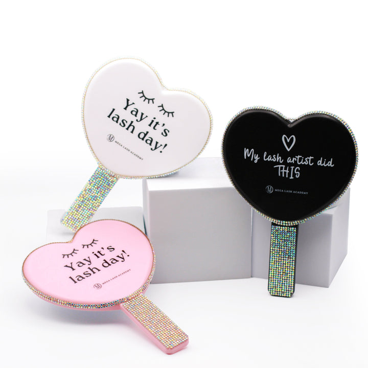Heart-Shaped Lash Mirror Face Mirrors Mega Lash Academy