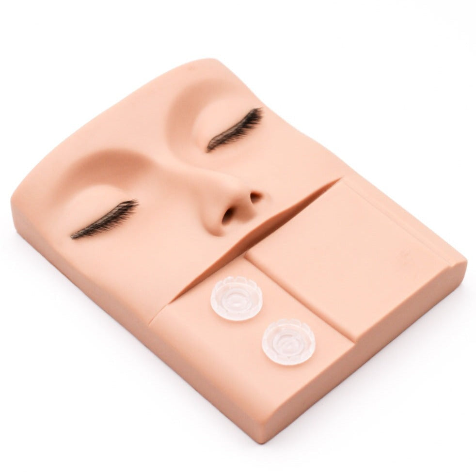 Lash Practice Mannequin Pad with Lash Layers Lash Extensions Practice Tray Mega Lash Academy