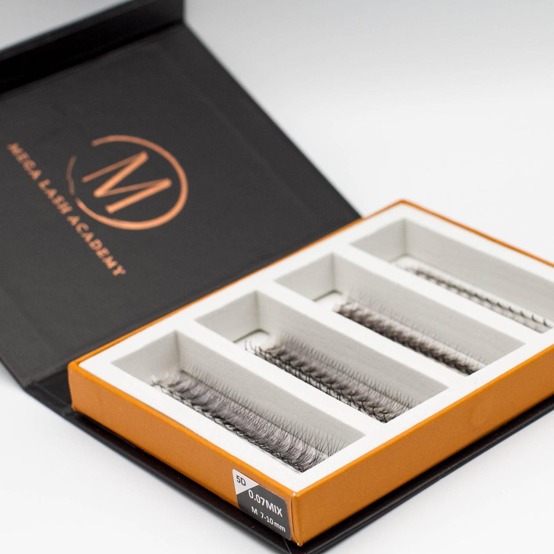 M Curl 5D Rapid Promade Fans - 600 Fans - Mega Lash Academy