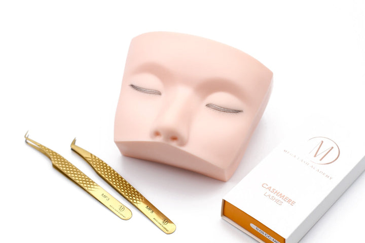 Mini Lash Practice Mannequin with Lash Layers Lash Extensions Practice Tray Mega Lash Academy