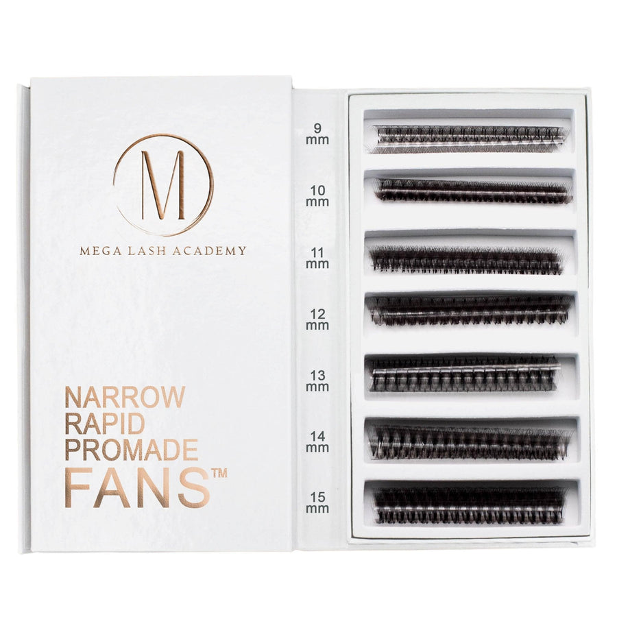 Narrow 10D Rapid Promade Fans® - 1050 Fans - Mega Lash Academy