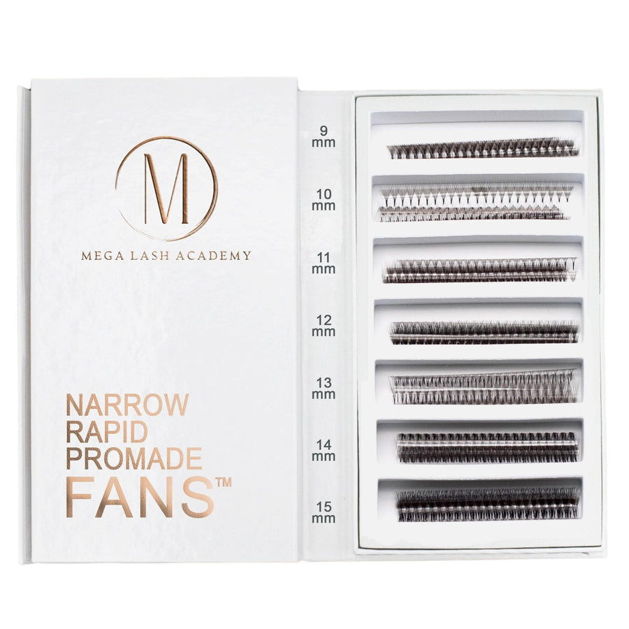 Narrow 6D Rapid Promade Fans® - 1050 Fans - Mega Lash Academy