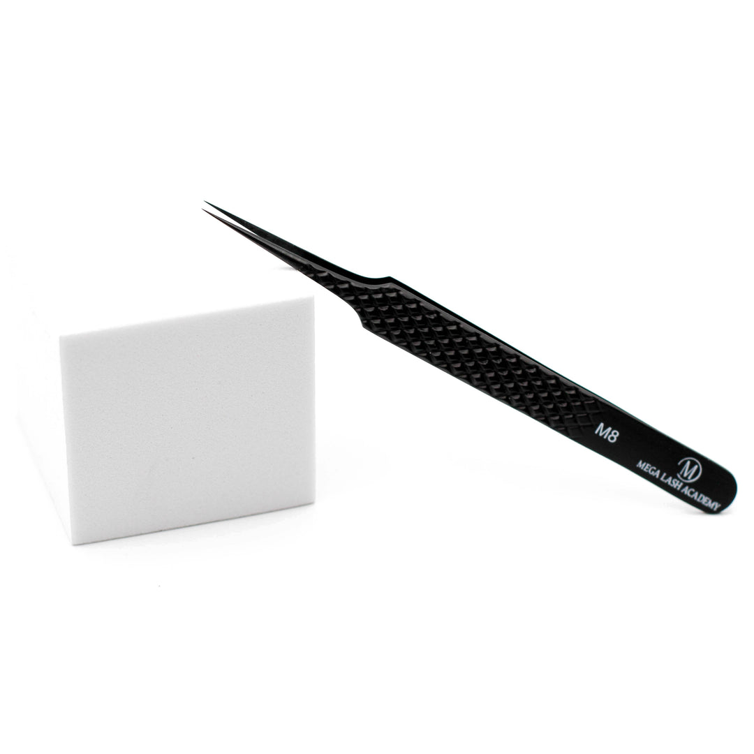 Onyx - M8 - Straight Isolating Tweezers Tweezers Mega Lash Academy 