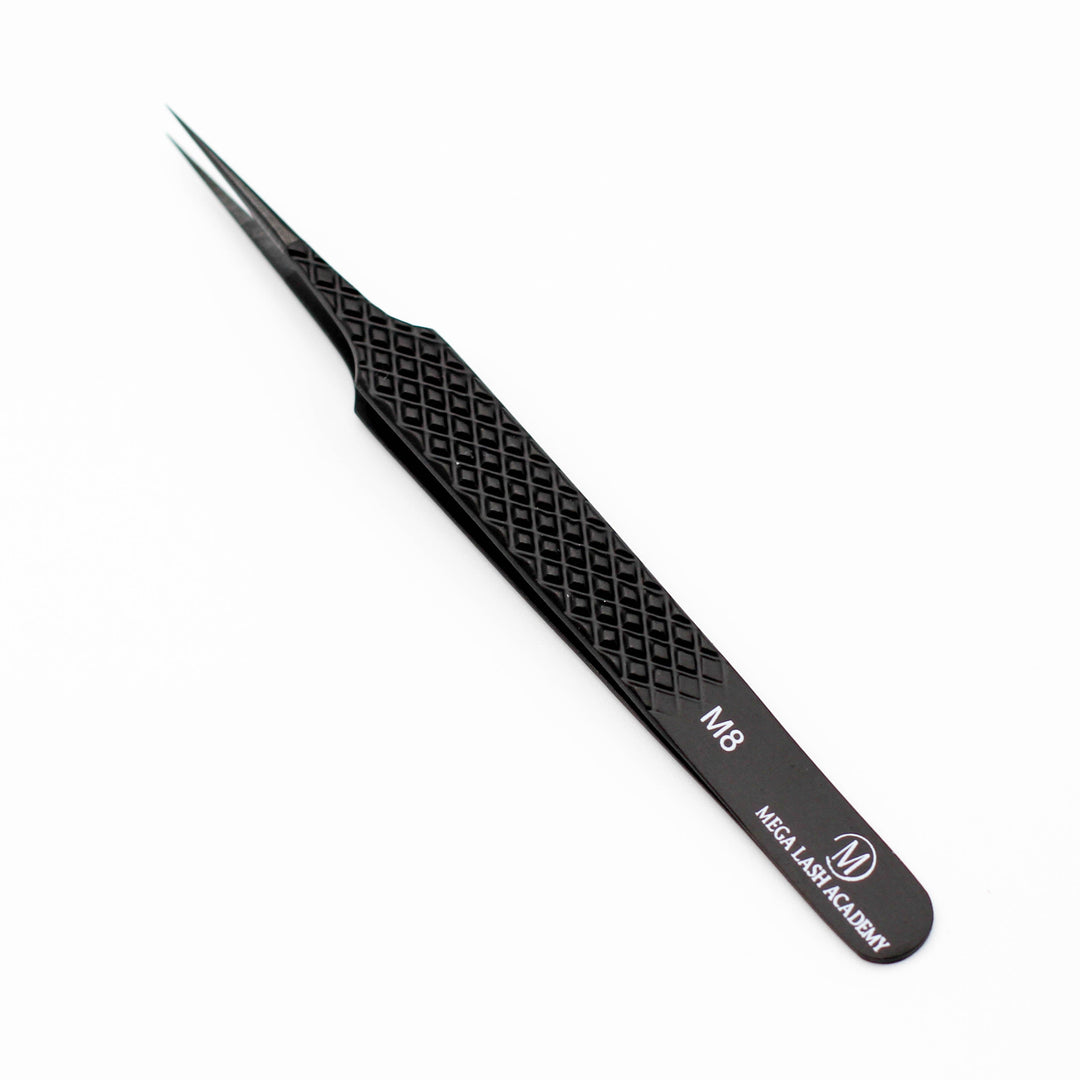 Onyx - M8 - Straight Isolating Tweezers Tweezers Mega Lash Academy 