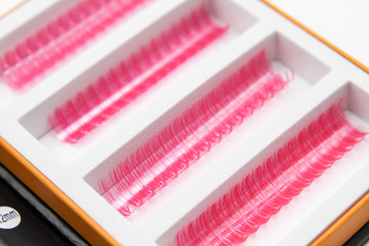 Pink Wispy 5D Rapid Promade Fans - 600 Fans Promade Fans Mega Lash Academy