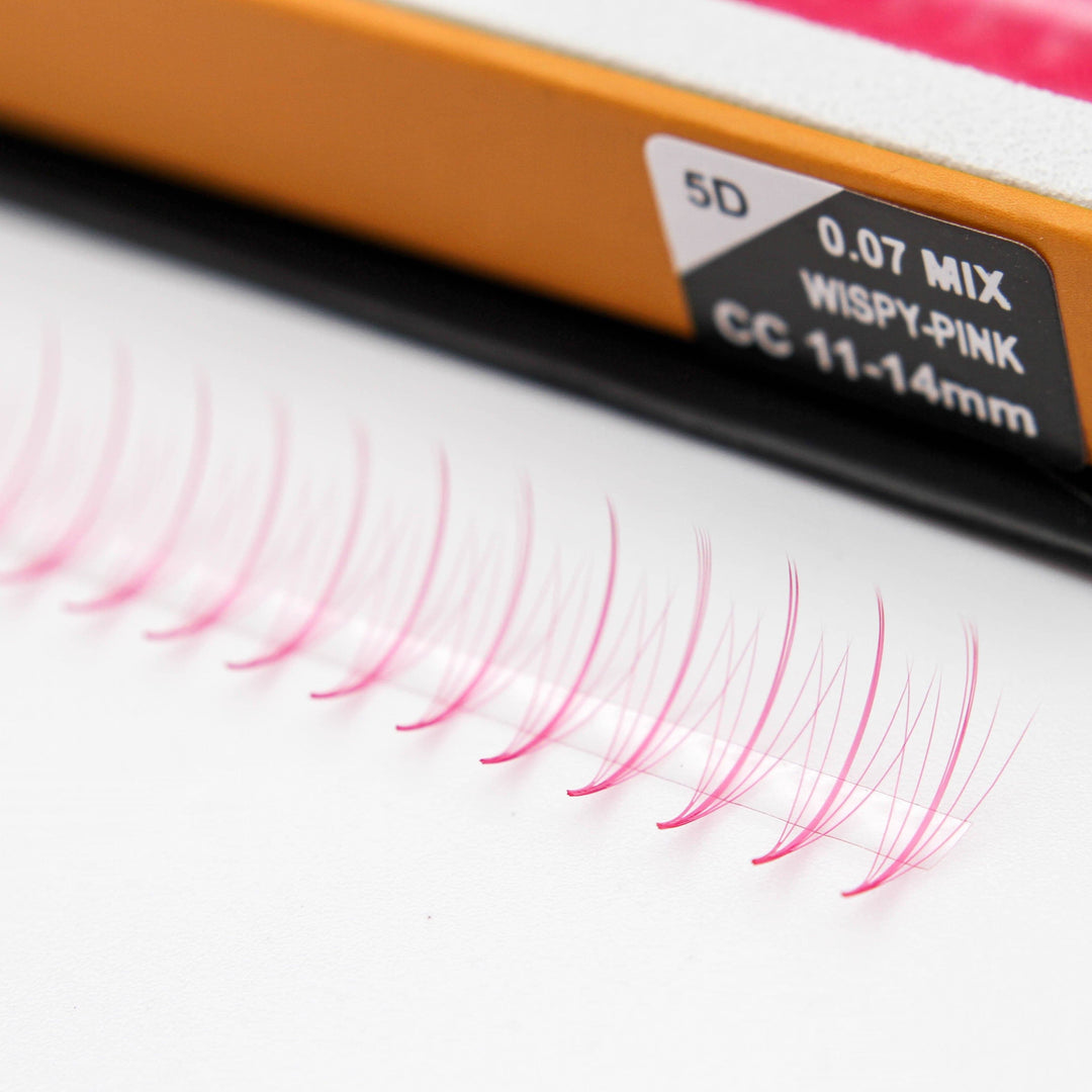 Pink Wispy 5D Rapid Promade Fans - 600 Fans Promade Fans Mega Lash Academy