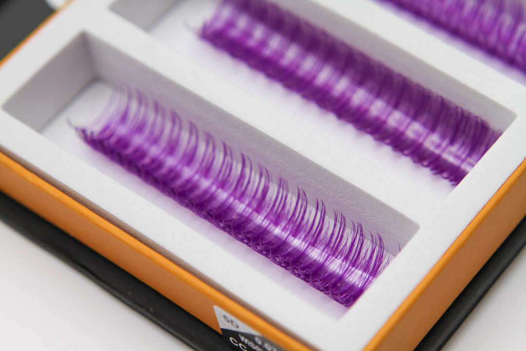 Purple Wispy 5D Rapid Promade Fans - 600 Fans Promade Fans Mega Lash Academy