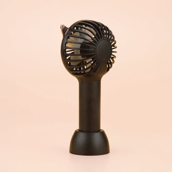 Rechargeable Fan with LED Light Powered Hand Fans & Misters Mega Lash Academy #color_black