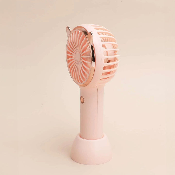 Rechargeable Fan with LED Light Powered Hand Fans & Misters Mega Lash Academy #color_pink