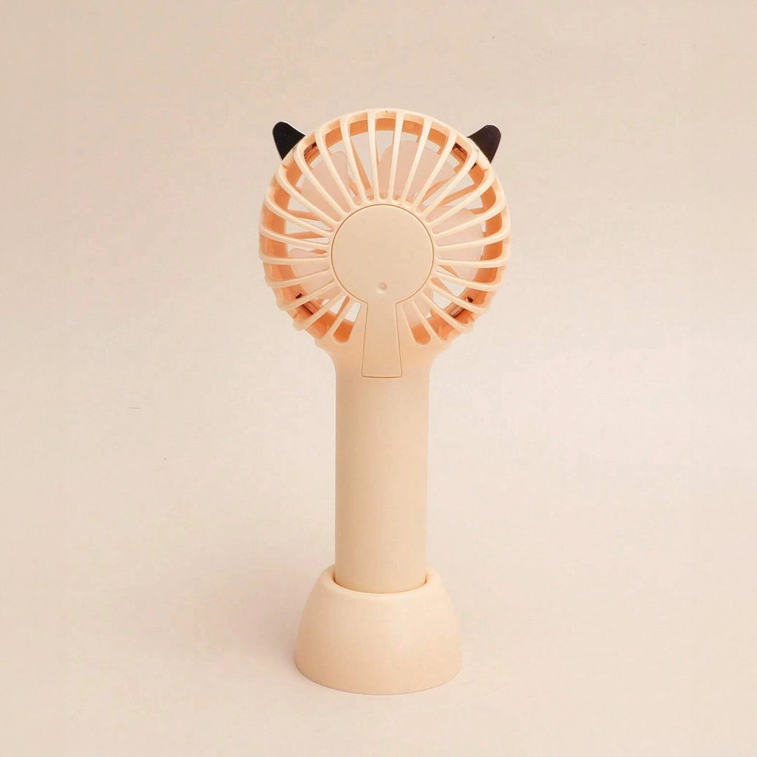 Rechargeable Fan with LED Light Powered Hand Fans & Misters Mega Lash Academy #color_beige