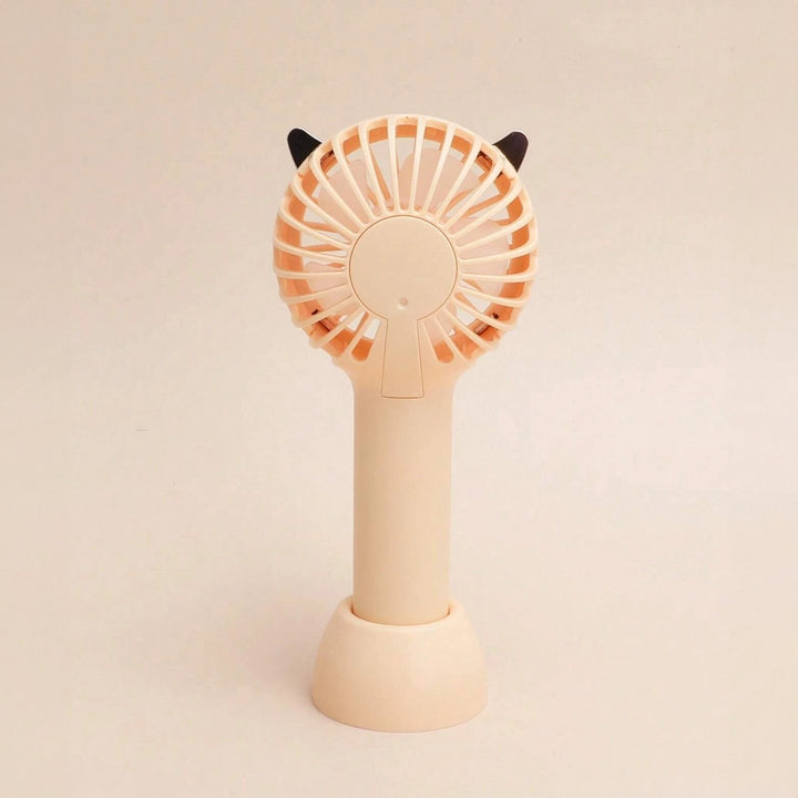 Rechargeable Fan with LED Light Powered Hand Fans & Misters Mega Lash Academy #color_beige