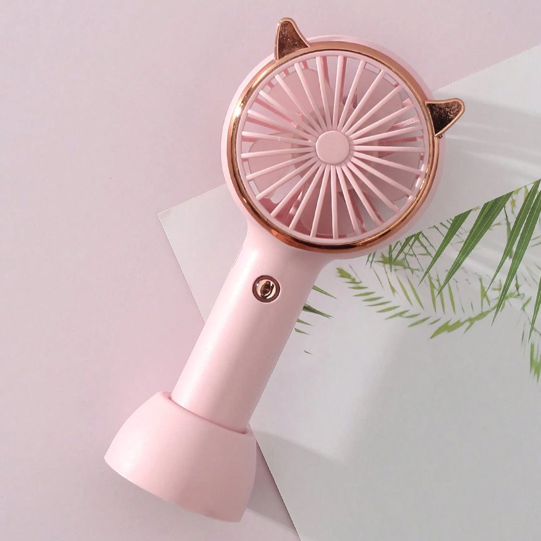 Rechargeable Fan with LED Light Powered Hand Fans & Misters Mega Lash Academy #color_pink