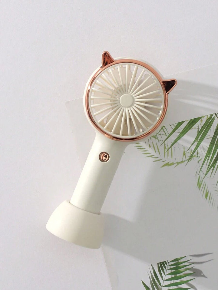 Rechargeable Fan with LED Light Powered Hand Fans & Misters Mega Lash Academy #color_white