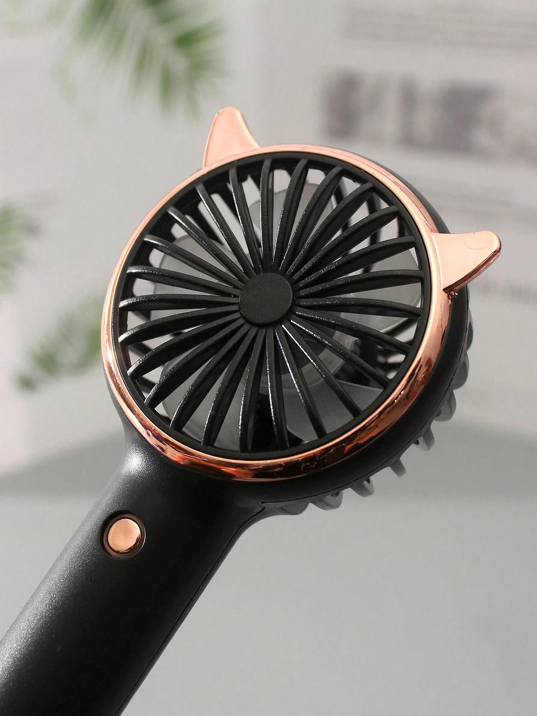 Rechargeable Fan with LED Light Powered Hand Fans & Misters Mega Lash Academy #color_black