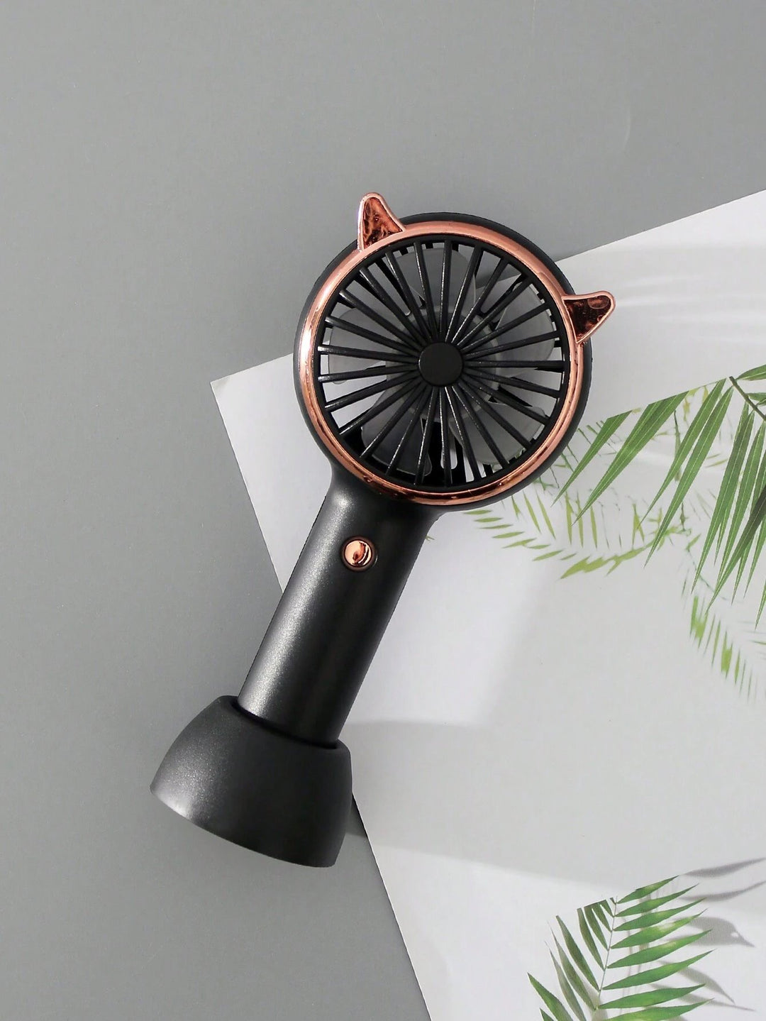 Rechargeable Fan with LED Light Powered Hand Fans & Misters Mega Lash Academy #color_black