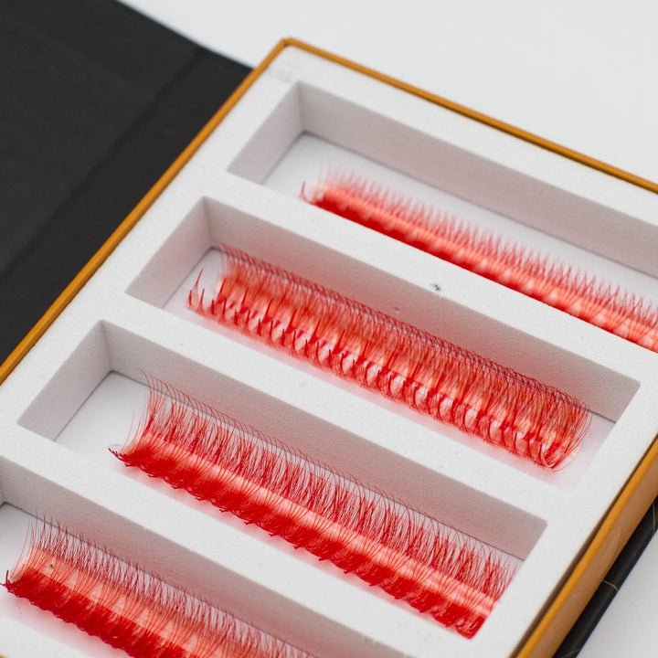 Red 5D Rapid Promade Fans - 600 Fans - Mega Lash Academy