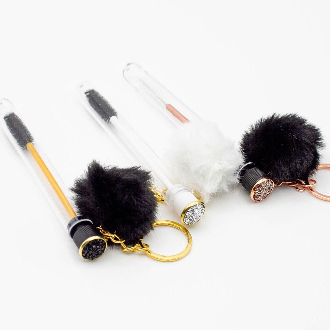 Spoolie Brushes with Keyrings - 10-pack - Mega Lash Academy #style_pom-pom