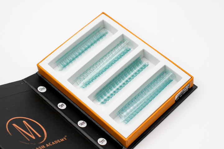 Teal 6D Rapid Promade Fans - 600 Fans Promade Fans Mega Lash Academy