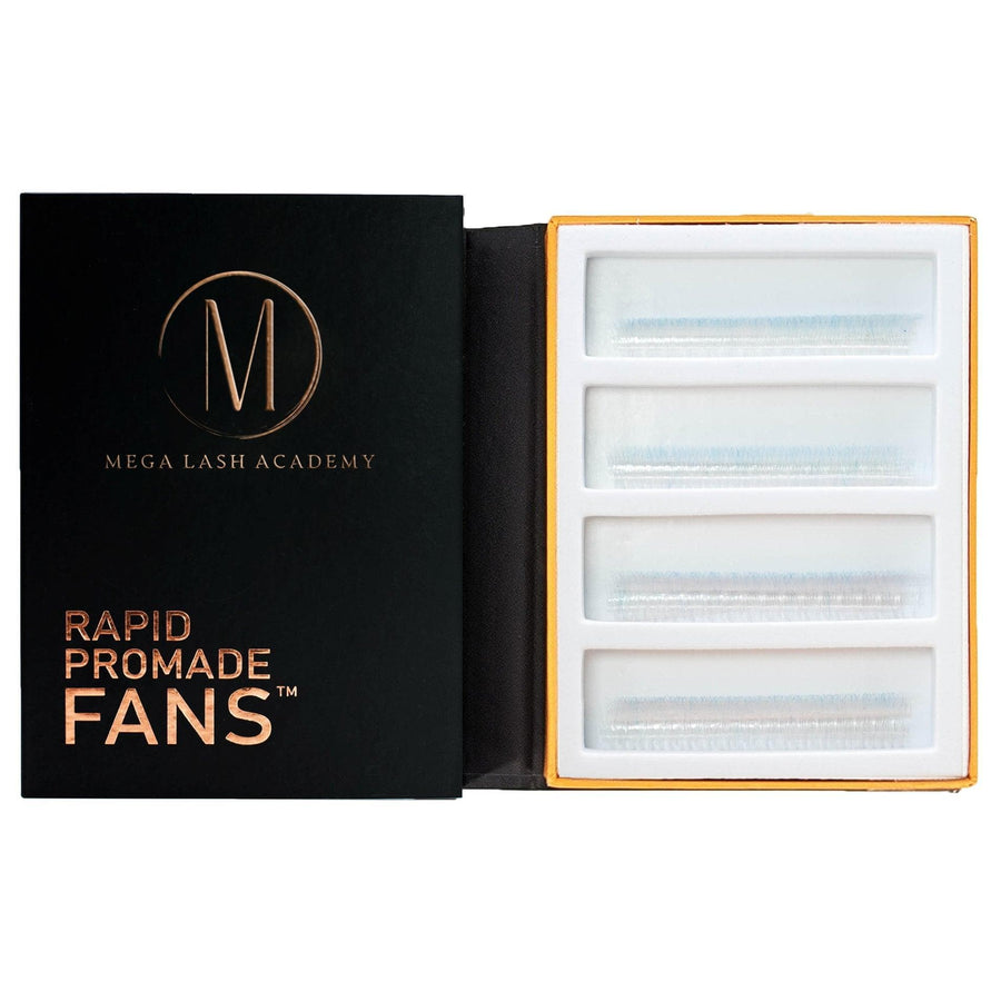 White Blue Ombré 5D Rapid Promade Fans - 600 Fans - Mega Lash Academy