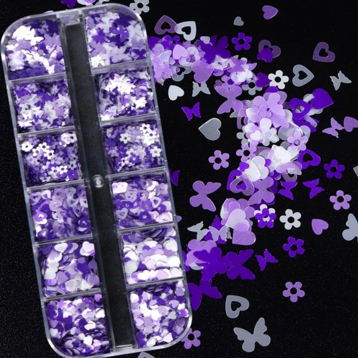 White & Purple Lash Decals n.21 False Eyelash Accessories Mega Lash Academy