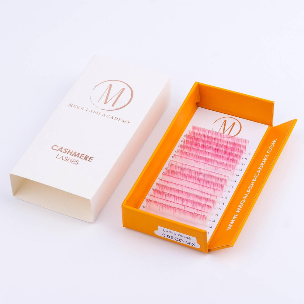 Cashmere - UV - Pink Ombré Volume Lashes - 0.05 - Mega Lash Academy