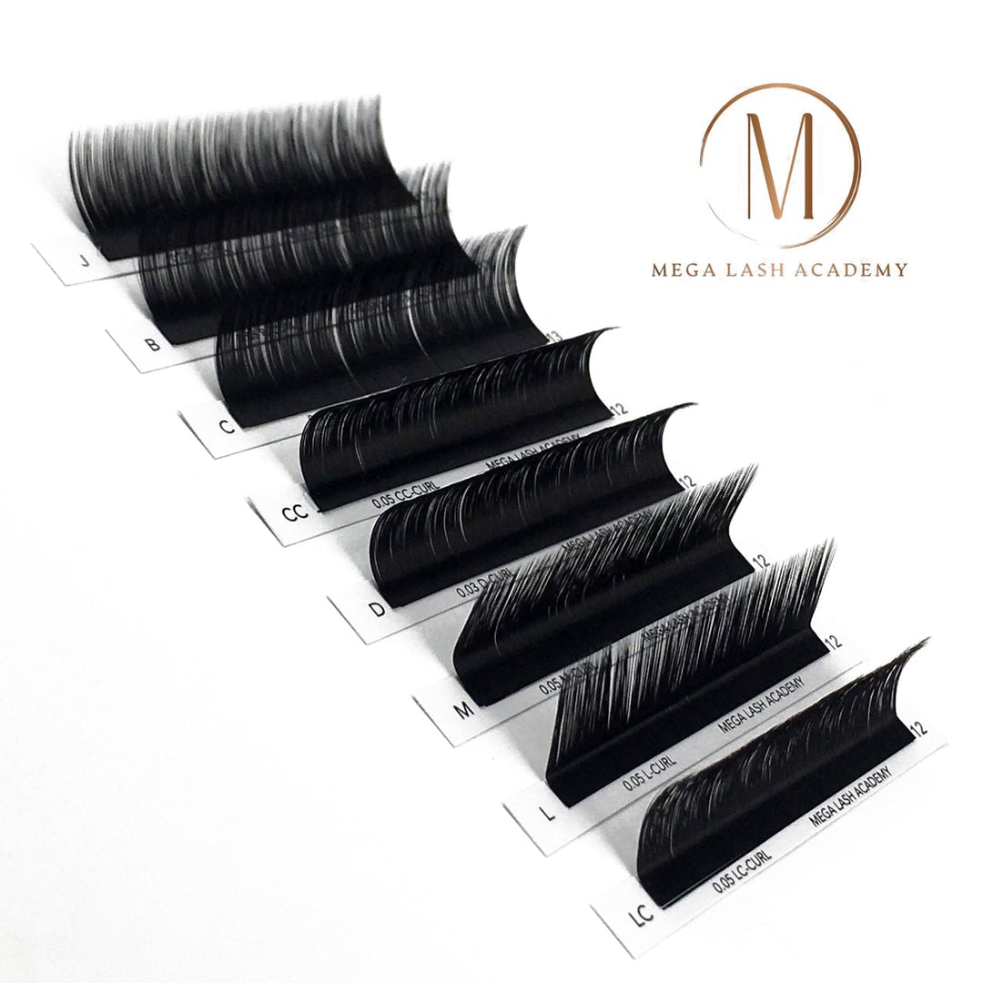 0.05 - M Curl Cashmere Matte Volume Lash Trays Mega Lash Academy 