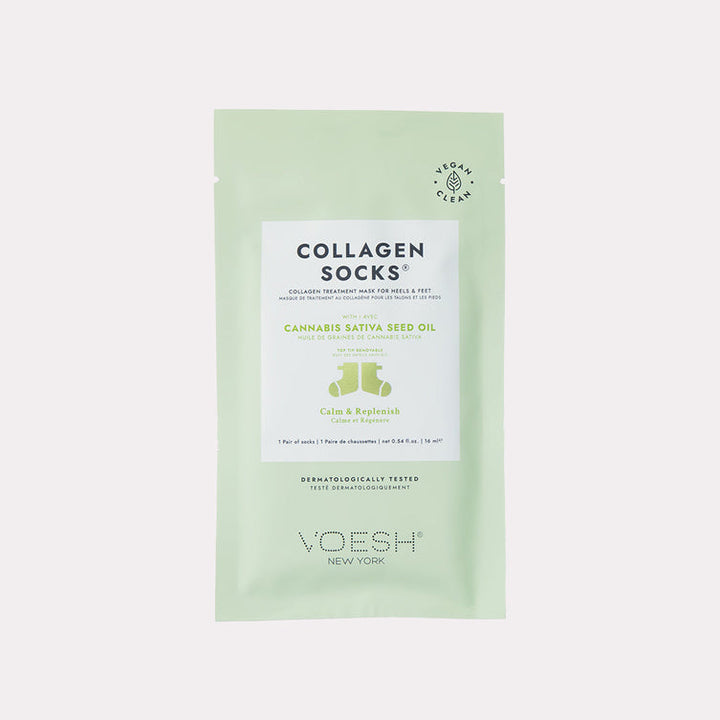 VOESH Collagen Mask Socks - Hemp Extract Seed Oil single