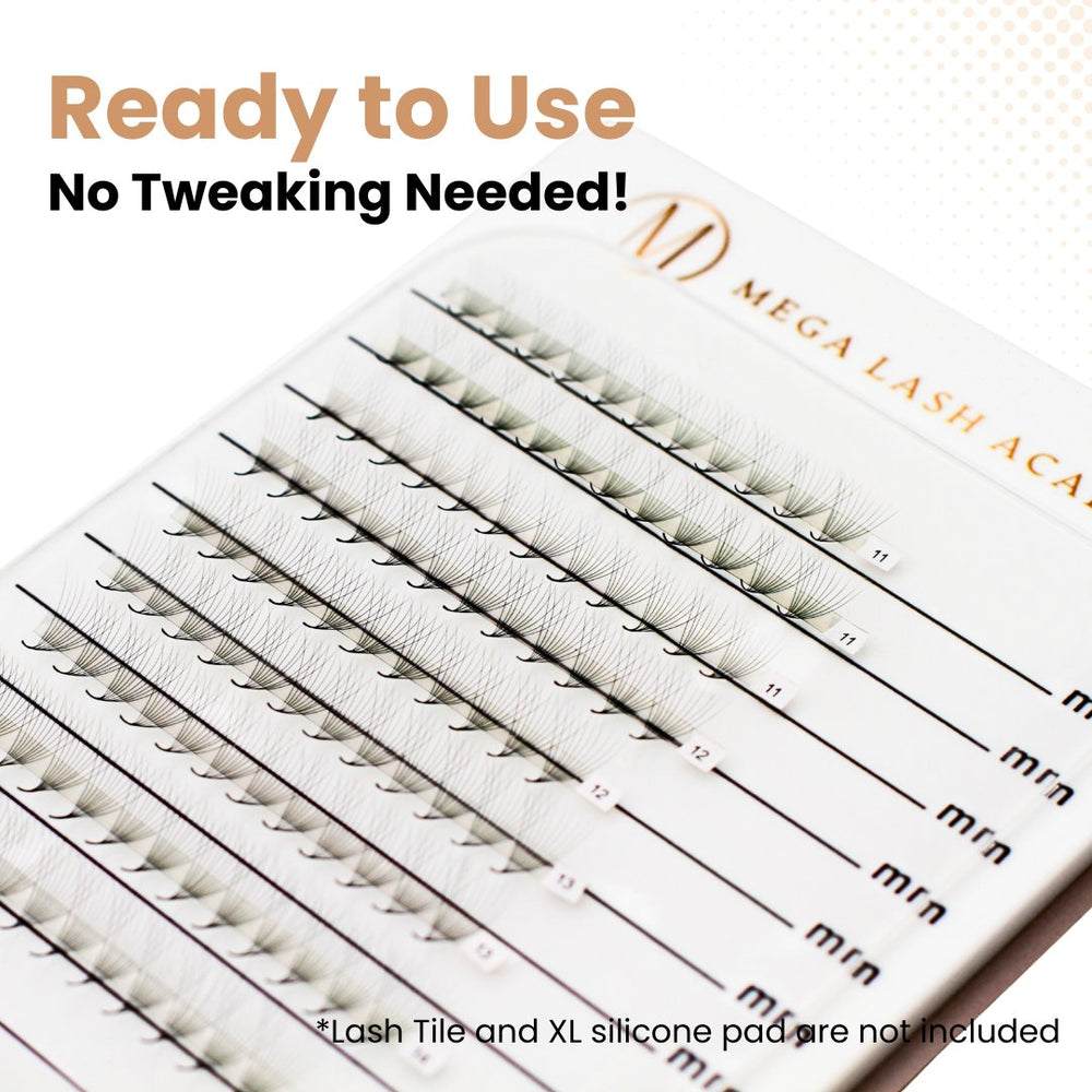 10D Mix Rapid Promade Fans® - 1000 Fans Promade Fans Mega Lash Academy 