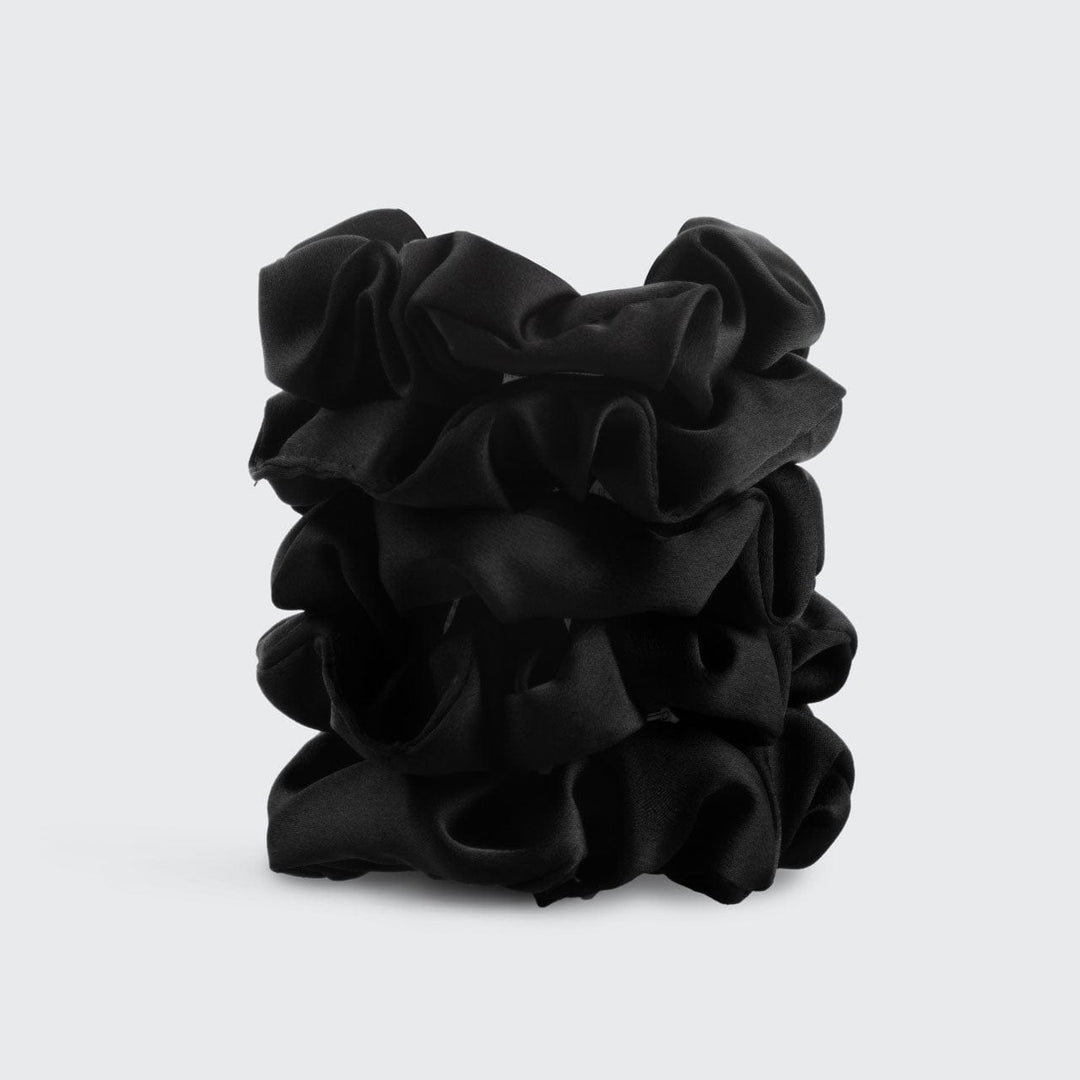 Satin Sleep Scrunchies - Black