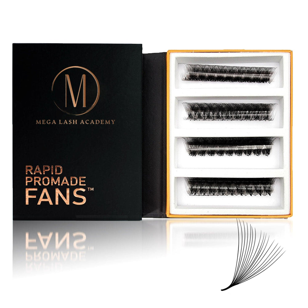 16D Mix Rapid Promade Fans® - 500 Fans Promade Fans Mega Lash Academy 