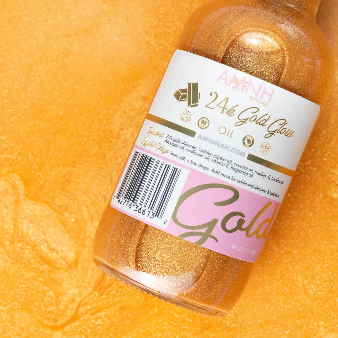 "24K Gold Glow" Body Oil Personal Care AMINNAH 