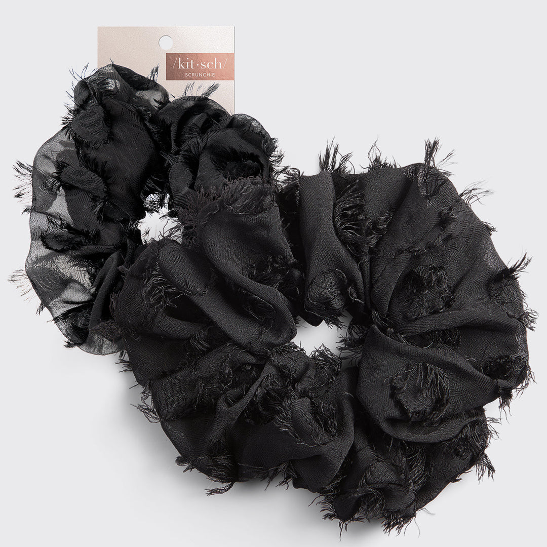 Brunch Scrunchie - Frayed Black