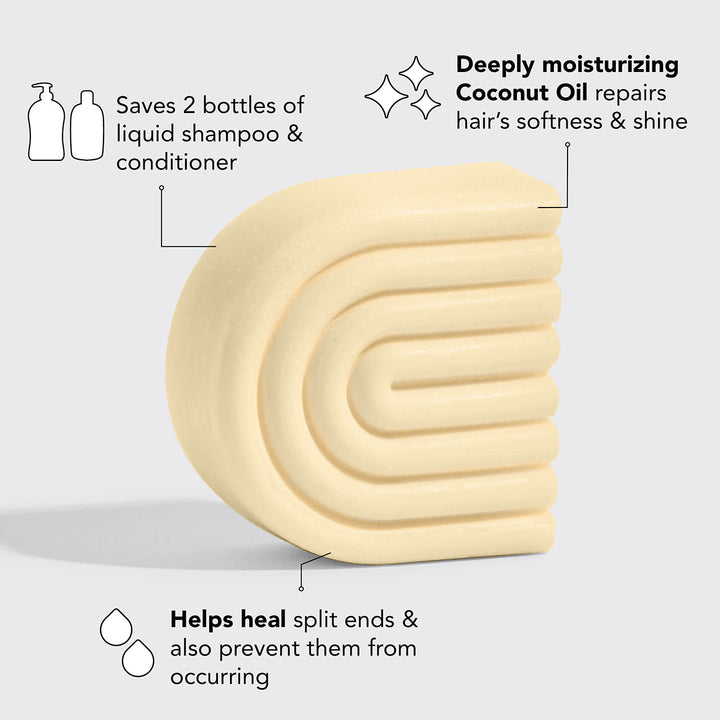 Coconut Oil Conditioner Bar for Dry Damaged Hair