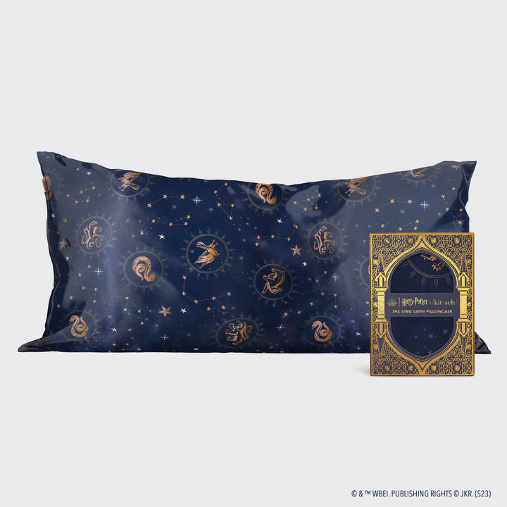 Harry Potter x Kitsch King Satin Pillowcase - Midnight at Hogwarts