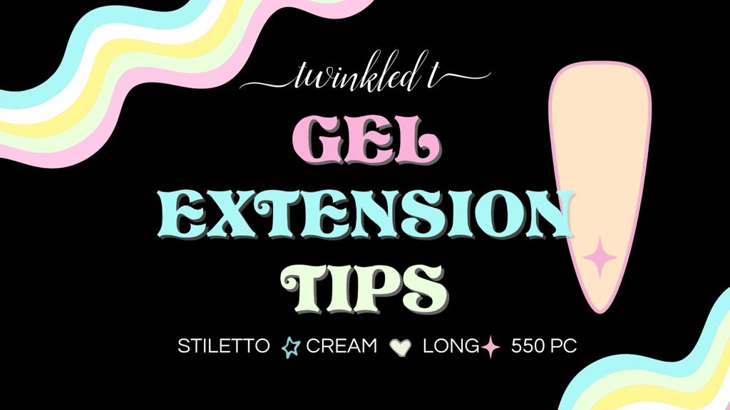 Gel Extension Tips - Stiletto ♥︎ Cream ♥︎ Long