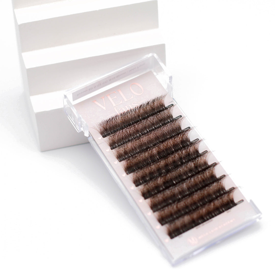 8D Velo Fans - Brown Mega Lash Academy 