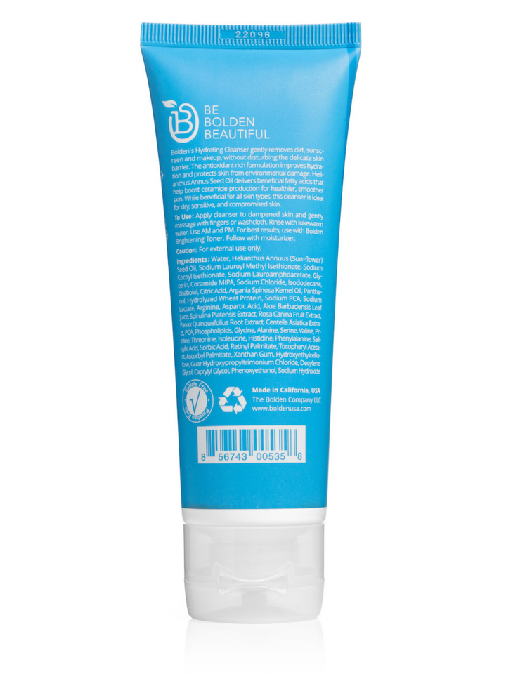 Bolden Hydrating Cleanser | Gentle Face Wash for Dry, Sensitive Skin