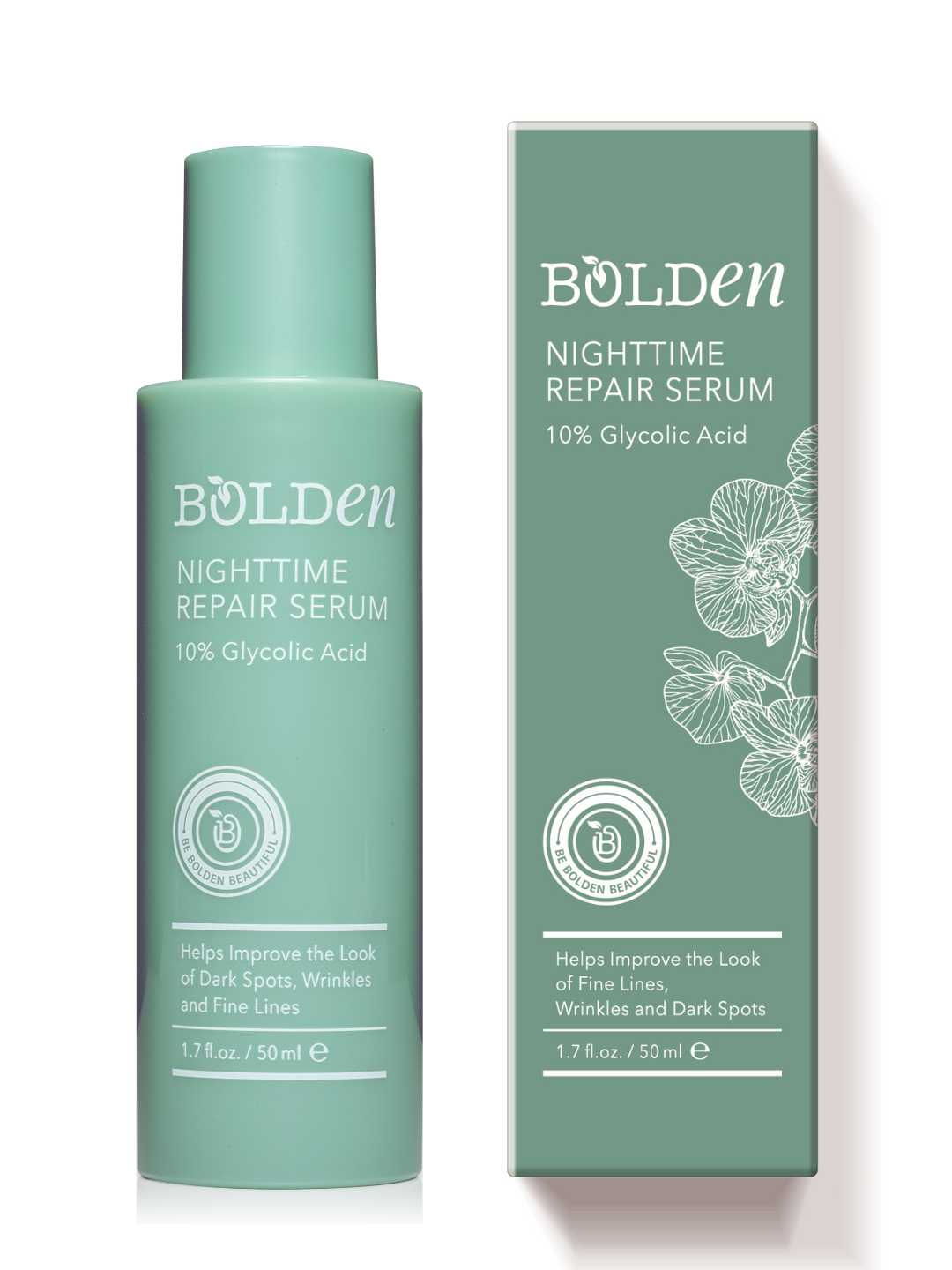 Bolden Nighttime Repair Serum | 10% Glycolic Acid Serum for Dark Spots