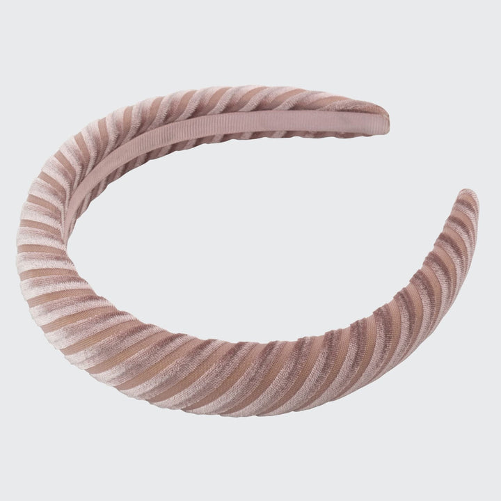 Padded Velvet Headband - Blush