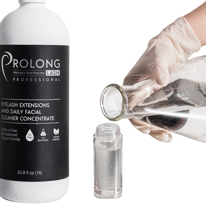 Limpiador concentrado para extensiones de pestañas profesional 33.8 fl oz/1 Lt