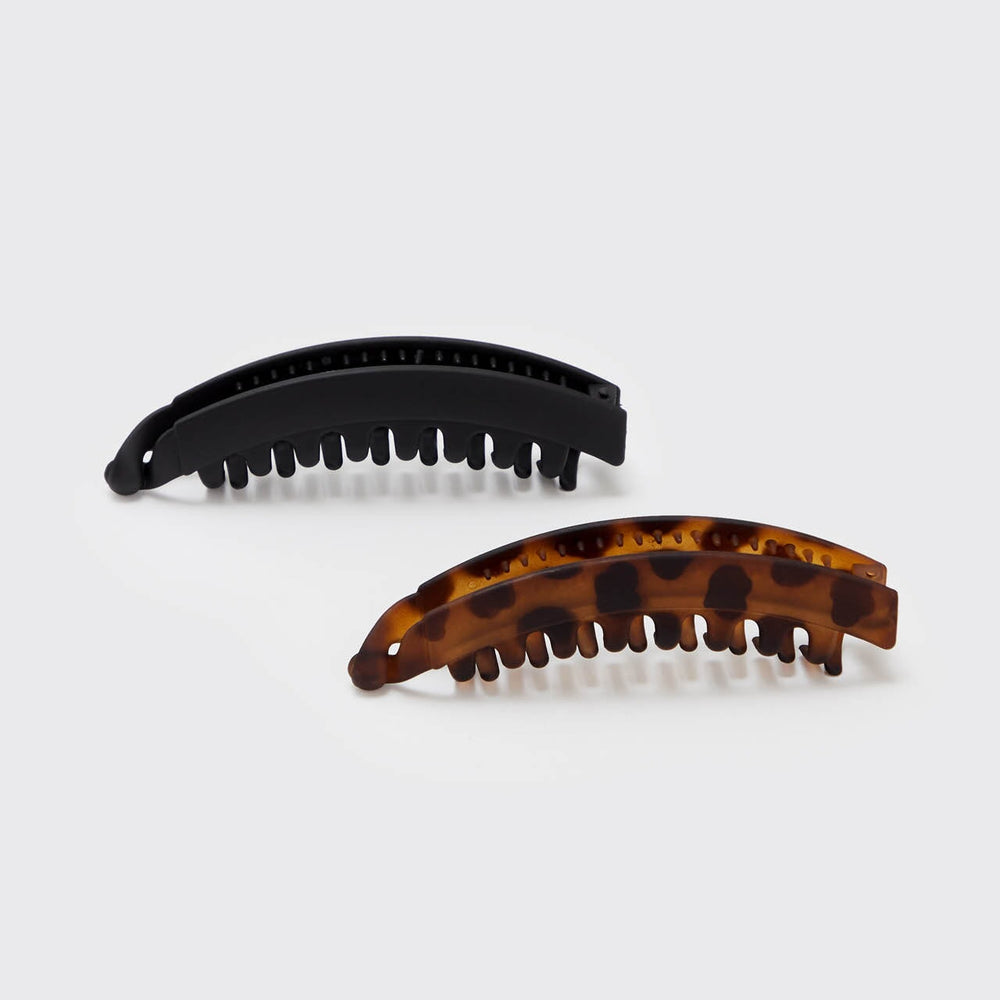 Banana Clip 2pc - Black & Tort Claw Clip KITSCH 