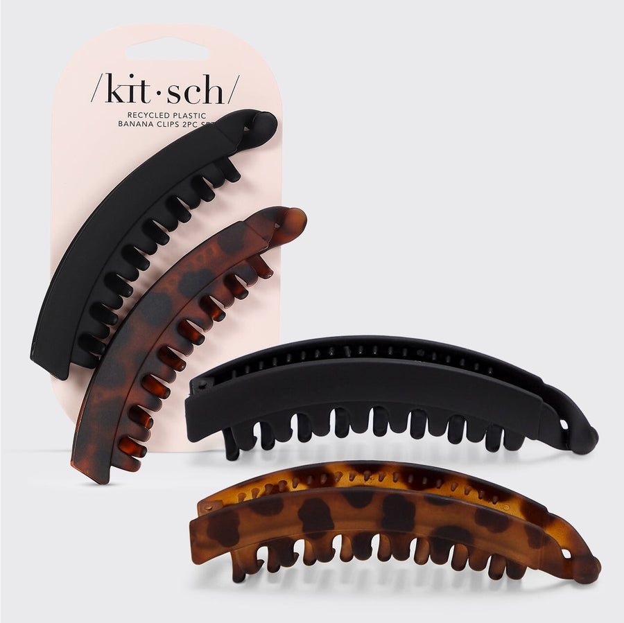 Banana Clip 2pc - Black & Tort Claw Clip KITSCH 