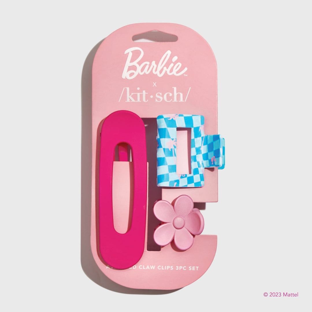 Barbie x Kitsch Assorted Claw Clip Set 3pc Hair Accessories KITSCH 