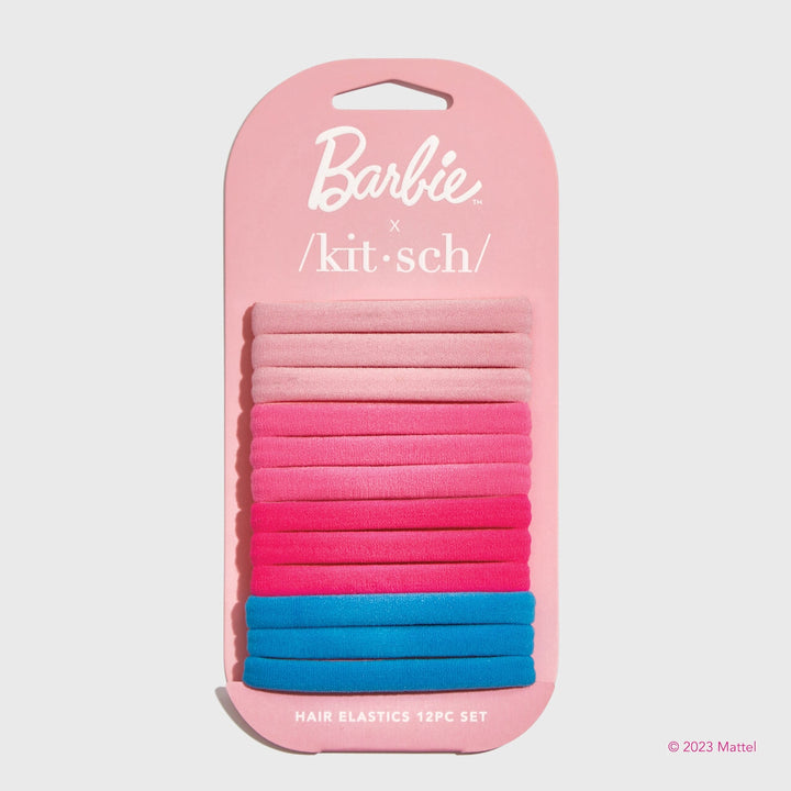 Barbie x Kitsch Recycled Nylon Elastics 12pc Hair Ties KITSCH 