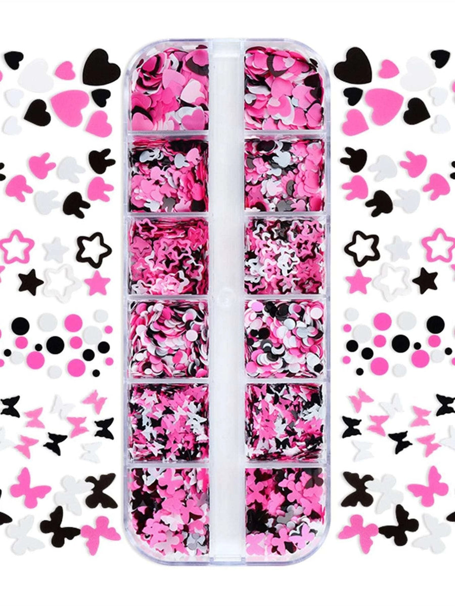 Black and Hot Pink Lash Decals n.23 Decorative Stickers Mega Lash Academy 