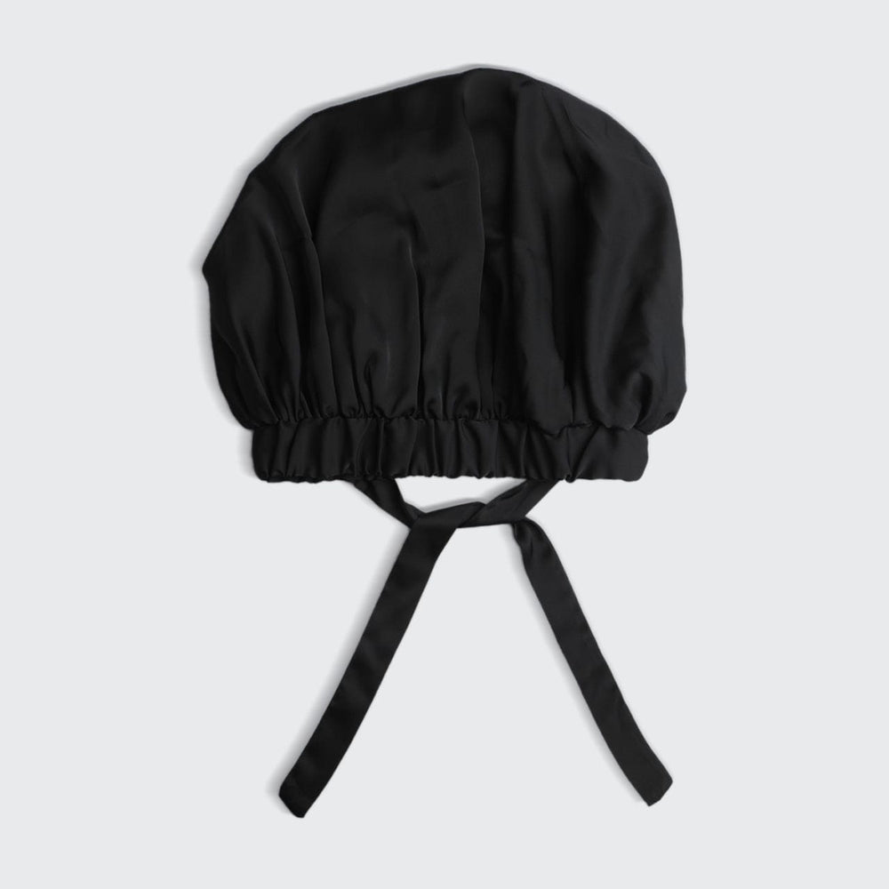Black Satin Sleep Bonnet Bonnet KITSCH 