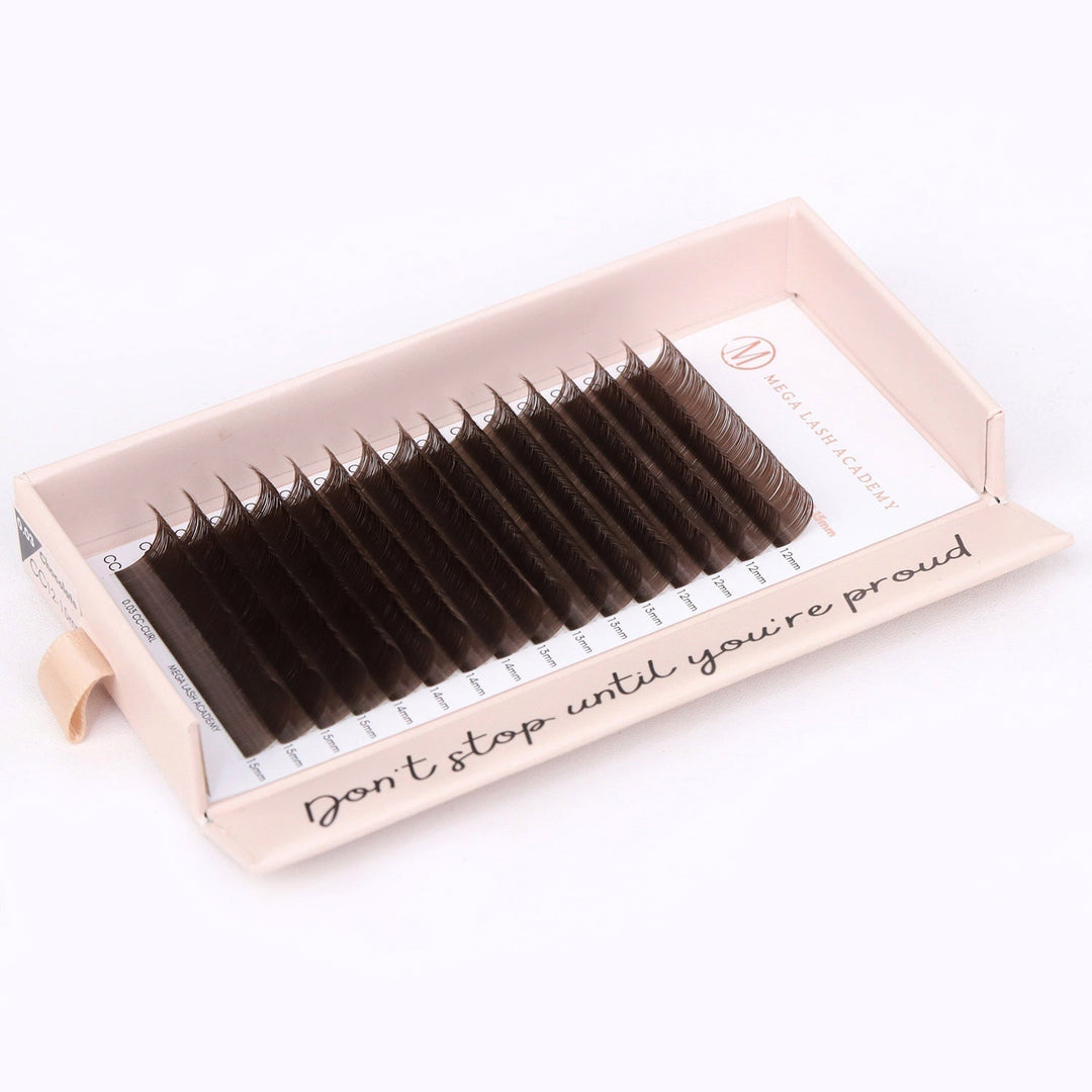 Brown Cashmere Volume - Chocolate Lash Trays Mega Lash Academy 