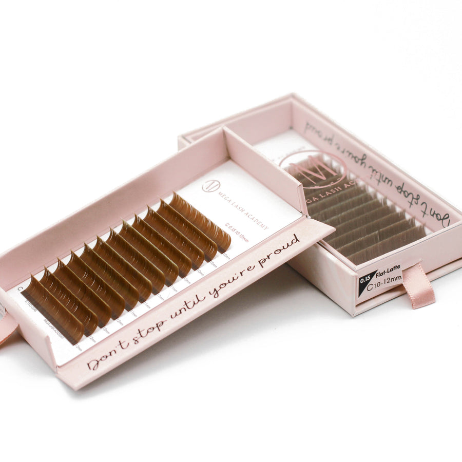 🎁 Brown Dual-Tip Flat Lash - Latte (100% off) Mega Lash Academy 